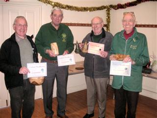 The competition winners for December Pat Hughes Bernard Slingsby Bert Lanham and Keith Leonard